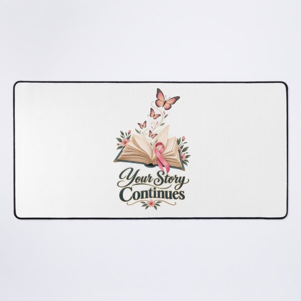 Item preview, Your Story Continues Open Book Ribbon Cancer Hope designed and sold by UniversPlant | Blooming with Hope.