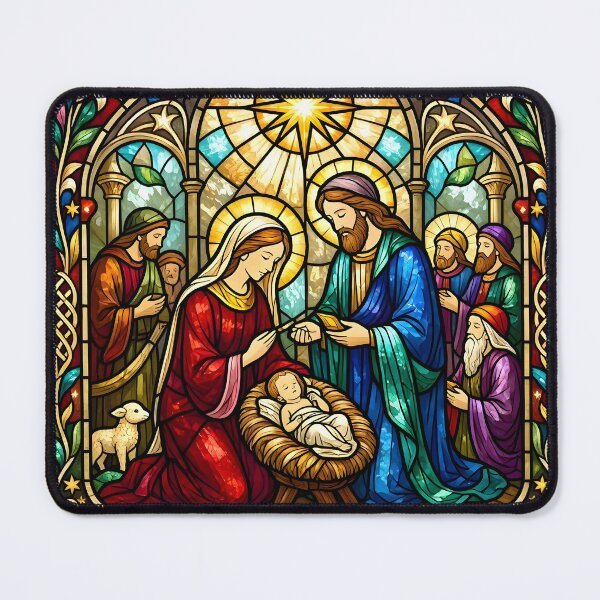 Item preview, Classic Stained Glass Nativity Scene designed and sold by Sybille-Yates.