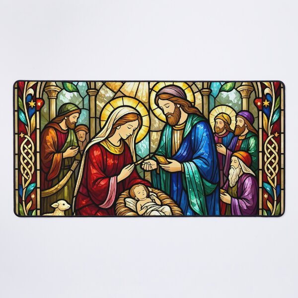 Item preview, Classic Stained Glass Nativity Scene designed and sold by Sybille-Yates.