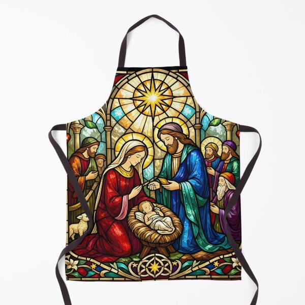 Item preview, Classic Stained Glass Nativity Scene designed and sold by Sybille-Yates.