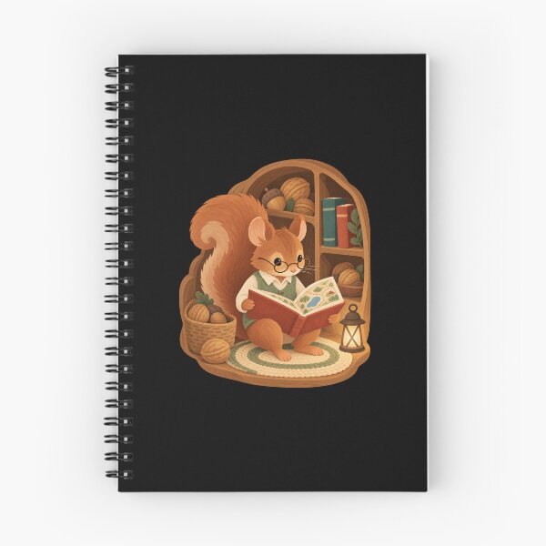 Item preview, Cozy Squirrel Reading an Illustrated Guide designed and sold by AMICO77.