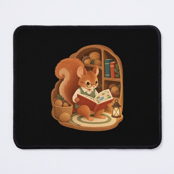 Item preview, Cozy Squirrel Reading an Illustrated Guide designed and sold by AMICO77.