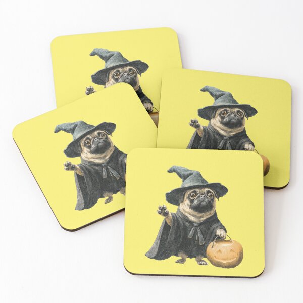 Item preview, Cute pug dressed as a wizard's hat, Halloween pumpkin designed and sold by Mauswohn.