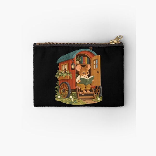 Item preview, Cozy Dormouse Reading in a Tiny Book Wagon designed and sold by AMICO77.