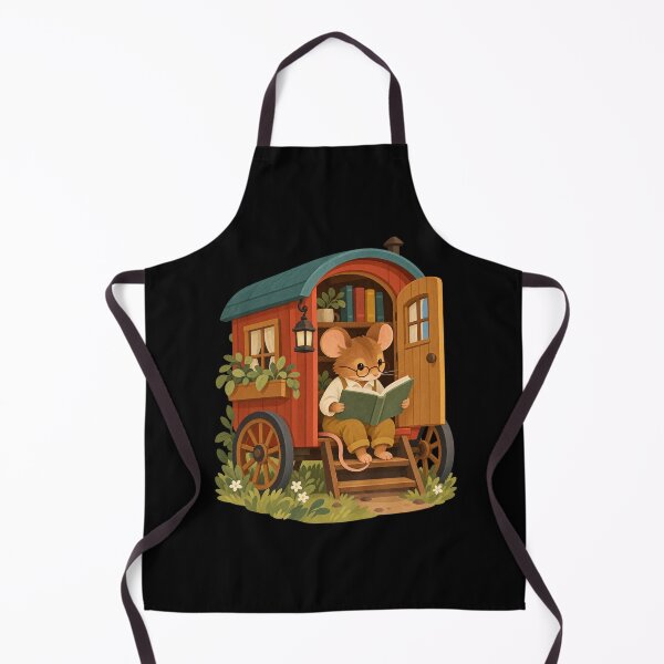 Item preview, Cozy Dormouse Reading in a Tiny Book Wagon designed and sold by AMICO77.
