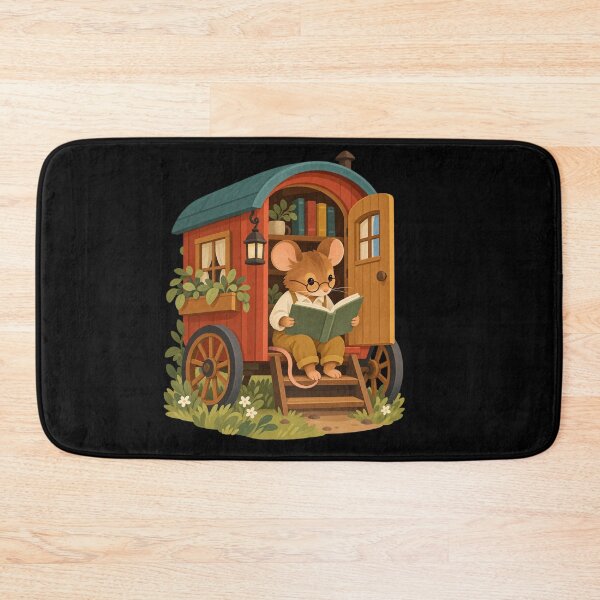 Item preview, Cozy Dormouse Reading in a Tiny Book Wagon designed and sold by AMICO77.