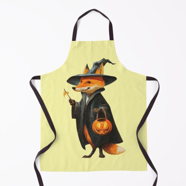 Item preview, Clever fox as a wizard witch's hat Halloween pumpkin designed and sold by Mauswohn.
