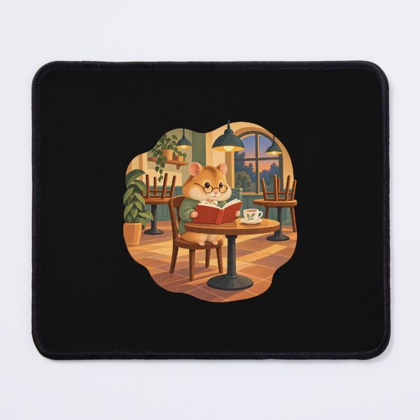 Item preview, Cozy Hamster Reading in a Cafe After Closing designed and sold by AMICO77.