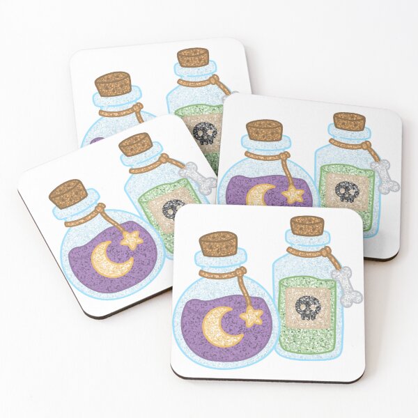 Item preview, Kawaii Witch Potion Bottles Halloween designed and sold by LaPolilladPapel.
