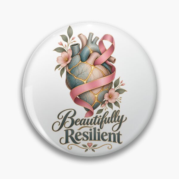 Item preview, Beautifully Resilient Kintsugi Gold Heart Cancer Survivor designed and sold by UniversPlant | Blooming with Hope.