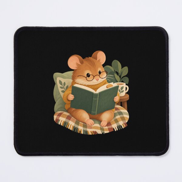 Item preview, Cozy Hamster Reading with a Biscuit Bookmark designed and sold by AMICO77.