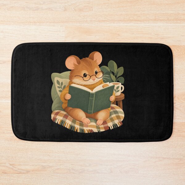 Item preview, Cozy Hamster Reading with a Biscuit Bookmark designed and sold by AMICO77.