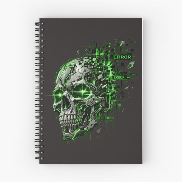 Item preview, Neon Cyber Skull Error designed and sold by AwesomeBeyondLimits.