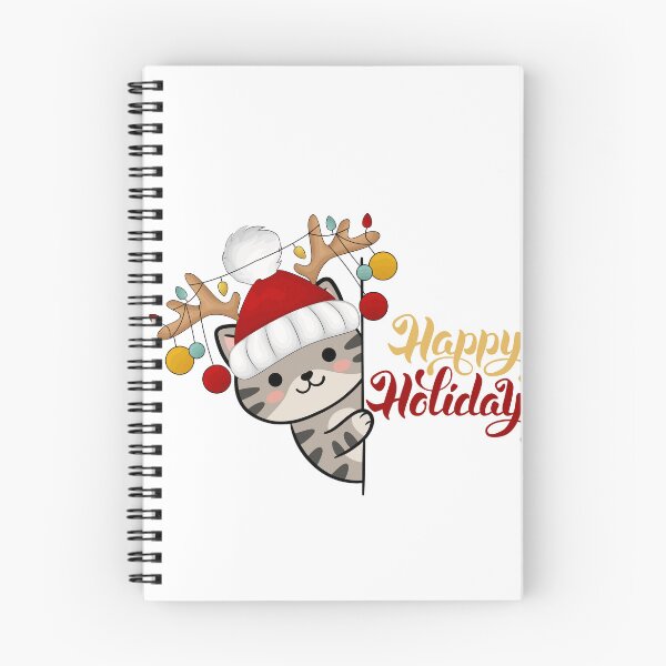 Item preview, Cute Cat Reindeer Antlers Happy Holidays Christmas Sticker designed and sold by lailakhalaf.