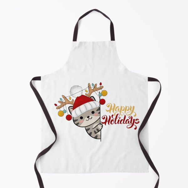 Item preview, Cute Cat Reindeer Antlers Happy Holidays Christmas Sticker designed and sold by lailakhalaf.