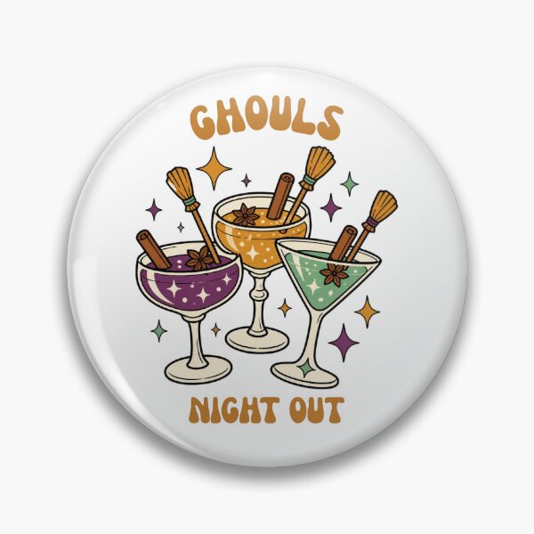 Item preview, Ghouls Night Out Retro Witch Cocktails Halloween Besties Sticker Art designed and sold by wildsilencee.