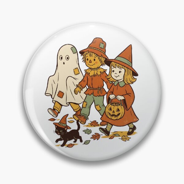 Item preview, Vintage Trick or Treat Kids Halloween Illustration designed and sold by ArtLabCreations.