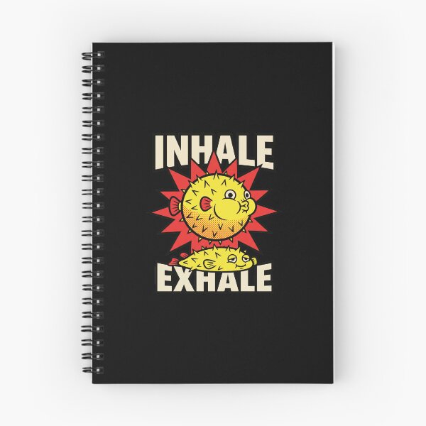 Item preview, Inhale Exhale Yoga Humor: Puffed-Up Pufferfish Pop Art designed and sold by Osmose-Studio.