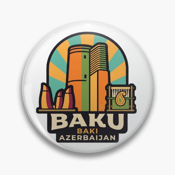 Item preview, Baku Azerbaijan Vintage Emblem, Maiden Tower Carpet Loom Souvenir designed and sold by raedattia.