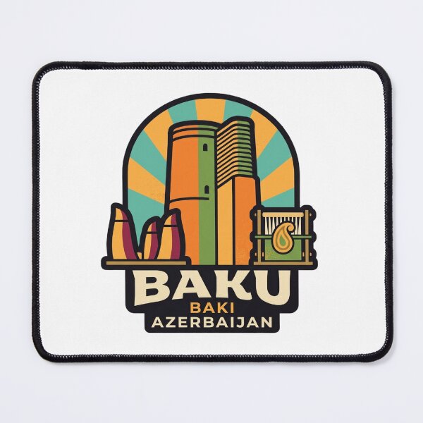 Item preview, Baku Azerbaijan Vintage Emblem, Maiden Tower Carpet Loom Souvenir designed and sold by raedattia.
