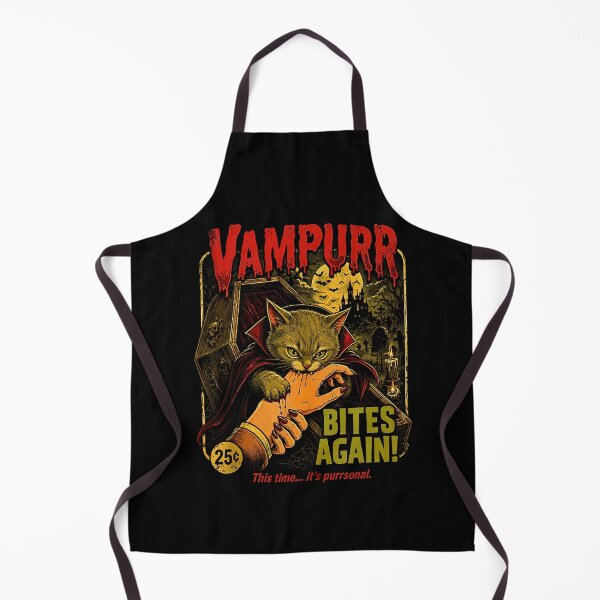 Item preview, Vampurr Bites Again Vampire Cat Retro Halloween Horror designed and sold by Byhergawaa.