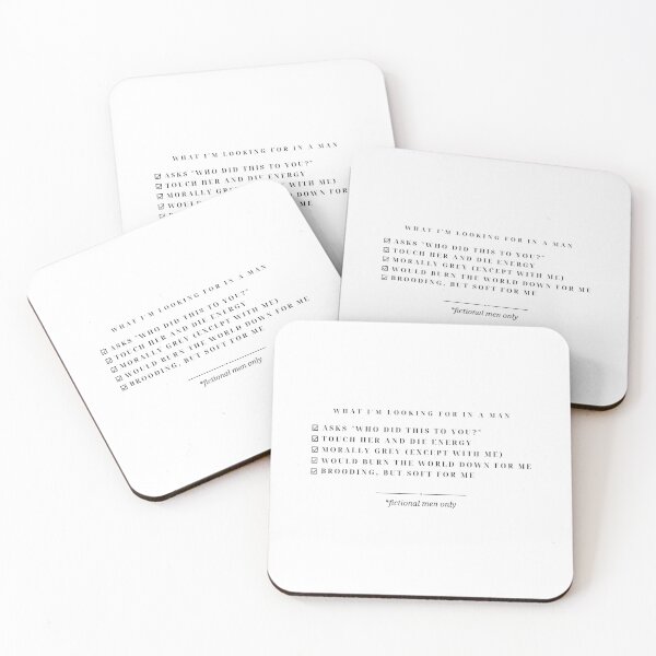 Item preview, What I'm Looking For In A Man — Romantasy Checklist Design designed and sold by WellReadThreadz.