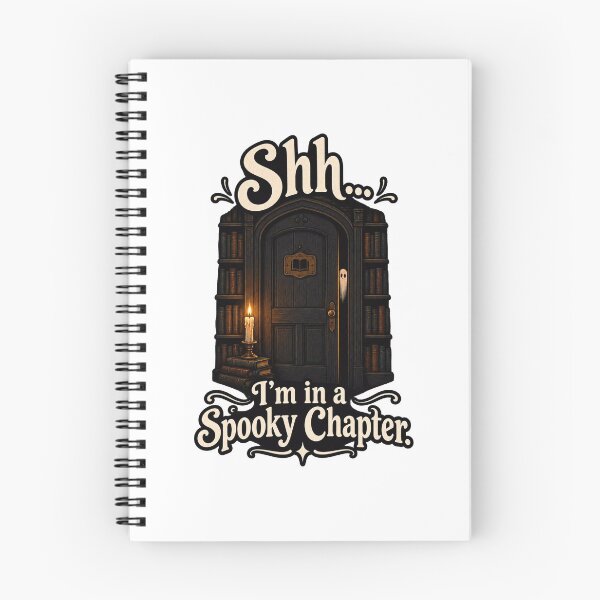 Item preview, Shh Im In A Spooky Chapter Gothic Library Ghost Halloween designed and sold by Neon Bones Studio.