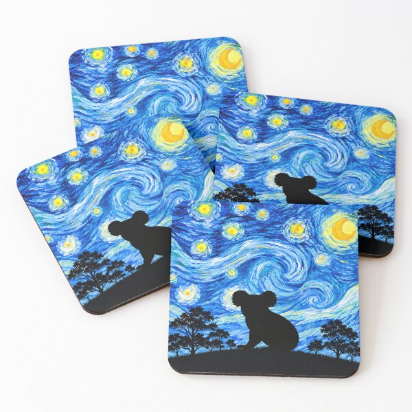 Item preview, Funny Koala Starry Night Painting Moon Star Zoo Boys Girls designed and sold by FurryHavenPH.