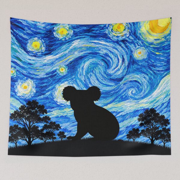 Item preview, Funny Koala Starry Night Painting Moon Star Zoo Boys Girls designed and sold by FurryHavenPH.