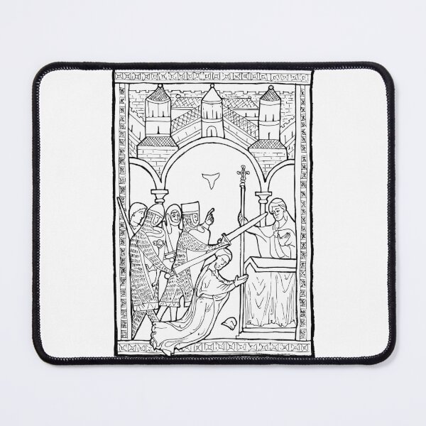 Item preview, Medieval Miniature Ink Sketch - Gothic Manuscript Art designed and sold by BarnBurns.