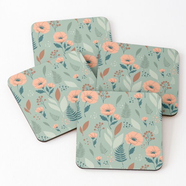 Item preview, Cozy Peach & Sage Wildflowers designed and sold by Foximsy.