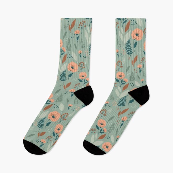 Item preview, Cozy Peach & Sage Wildflowers designed and sold by Foximsy.