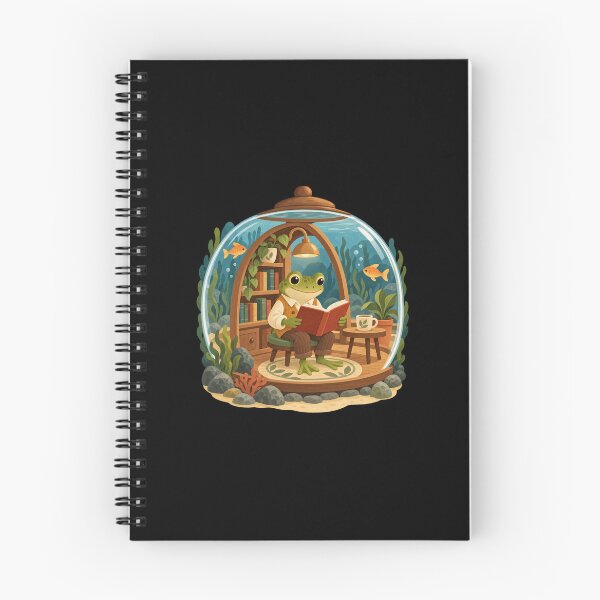 Item preview, Cozy Frog Reading in an Underwater Library designed and sold by AMICO77.