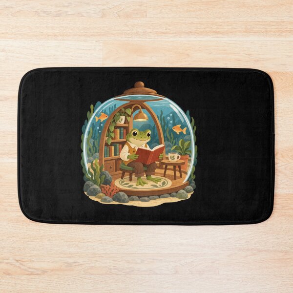 Item preview, Cozy Frog Reading in an Underwater Library designed and sold by AMICO77.