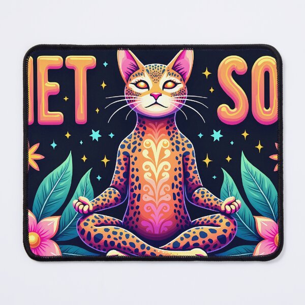 Item preview, Quiet Soul Meditating Yoga Cat designed and sold by JUANshop0331.