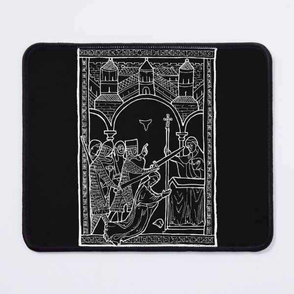 Item preview, Medieval Miniature Ink Sketch - Gothic Manuscript Art - Dark Version designed and sold by BarnBurns.