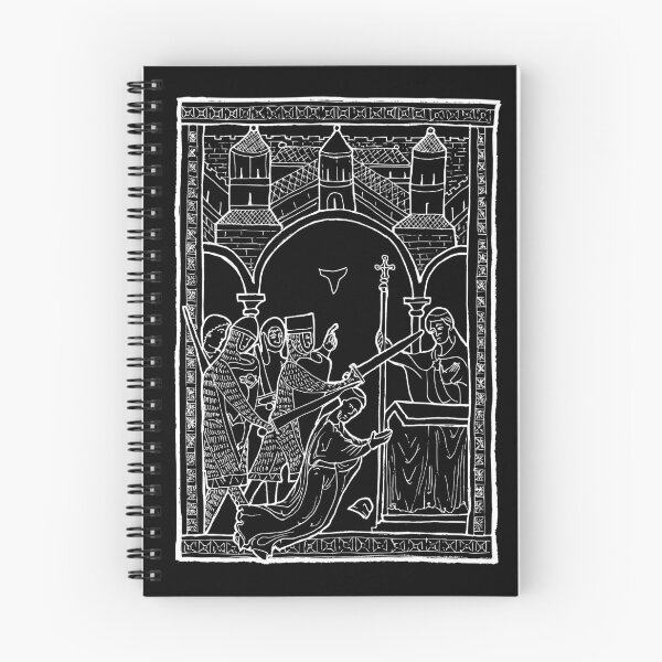 Item preview, Medieval Miniature Ink Sketch - Gothic Manuscript Art - Dark Version designed and sold by BarnBurns.
