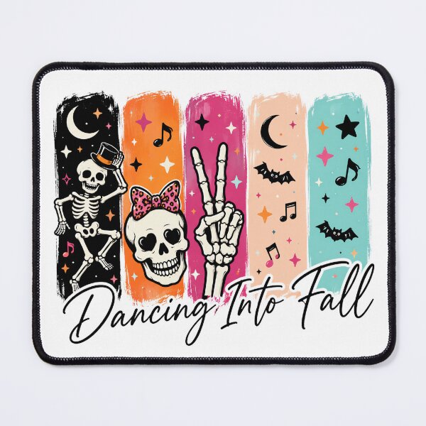 Item preview, Dancing Into Fall Colorful Skeleton Halloween designed and sold by CleanDecor.
