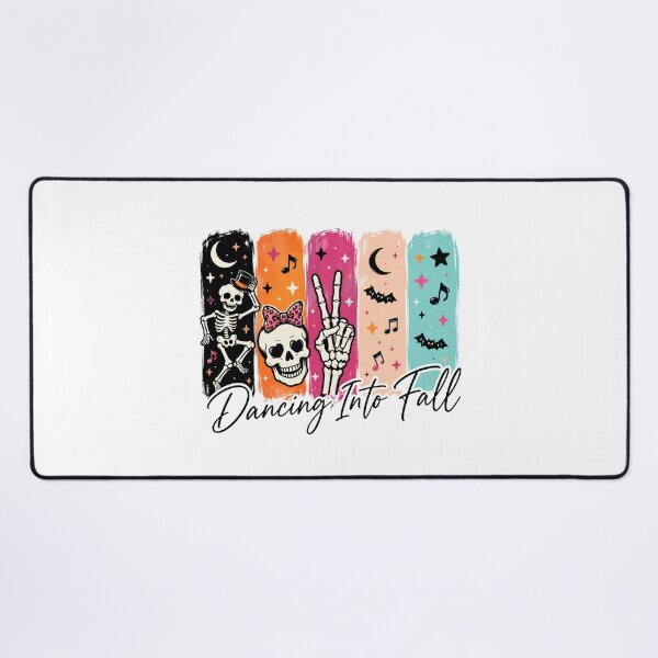 Item preview, Dancing Into Fall Colorful Skeleton Halloween designed and sold by CleanDecor.