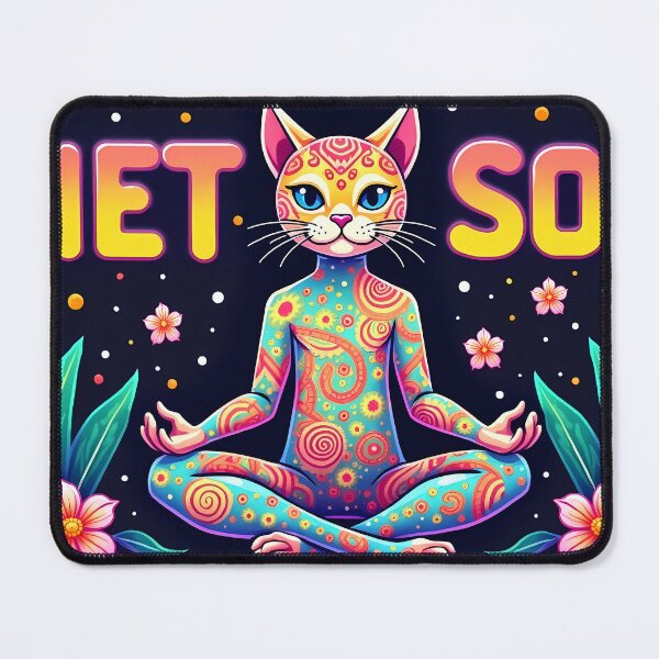 Item preview, Quiet Soul Meditating Yoga Cat designed and sold by JUANshop0331.
