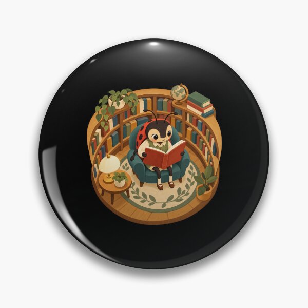 Item preview, Cozy Ladybug Reading in a Round Library designed and sold by AMICO77.