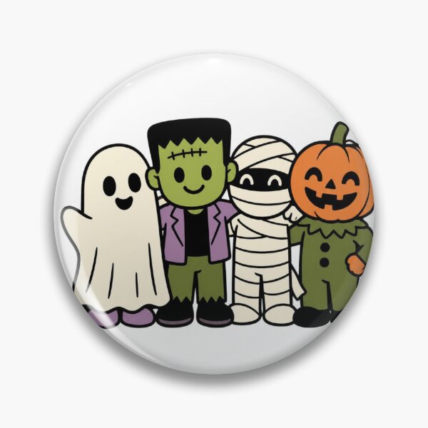 Item preview, Cute Halloween Monster Squad Friends Trick Or Treat Sticker Art designed and sold by wildsilencee.