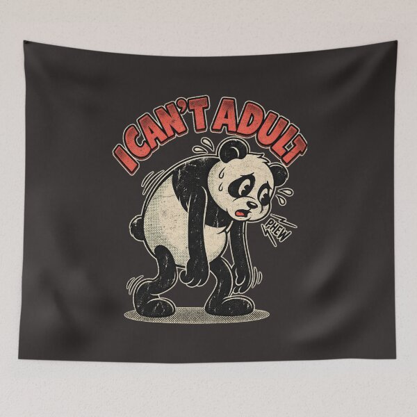 Item preview, Tired Panda Adulting Humor designed and sold by AwesomeBeyondLimits.