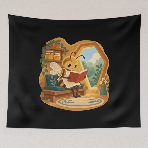 Item preview, Cozy Bee Reading During a Hive Work Break designed and sold by AMICO77.