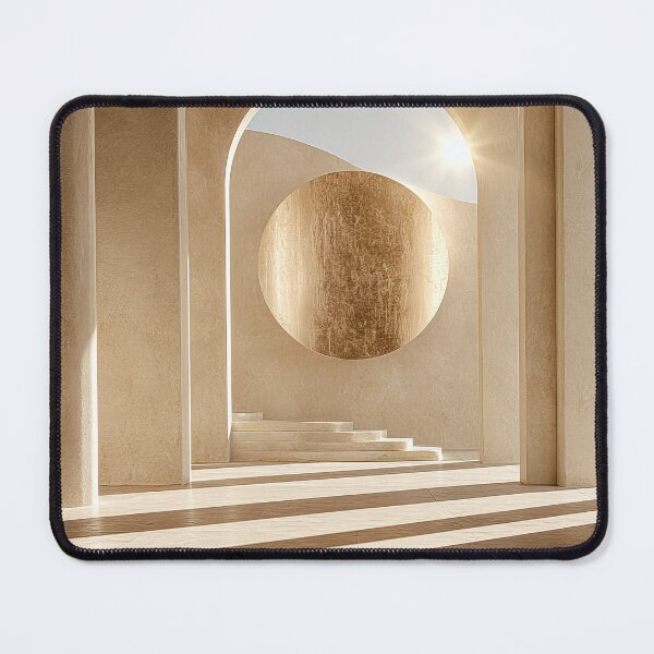 Item preview, Golden Sun Arches and Minimalist Sandstone Interior Print designed and sold by MargaretWiktor.