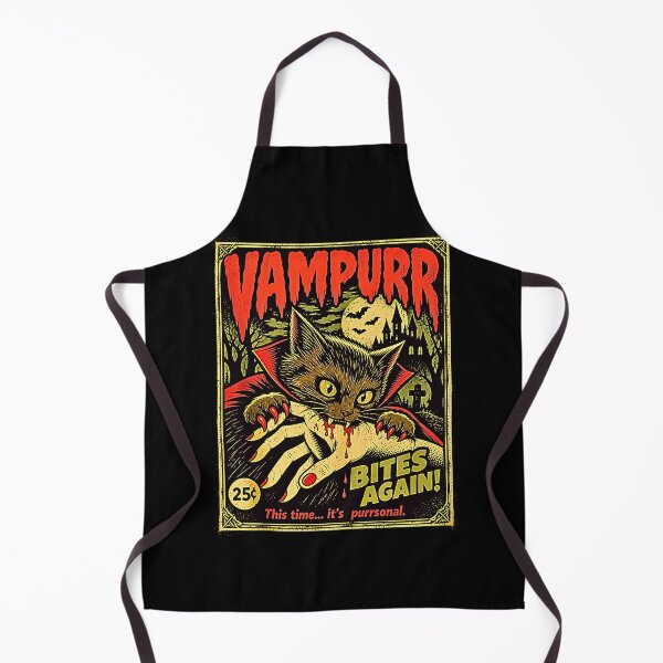 Item preview, Vampurr Bites Again Vampire Cat Retro Halloween Horror designed and sold by Byhergawaa.