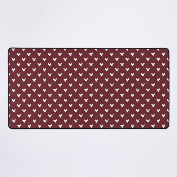 Item preview, Cute Hand Drawn Hearts Pattern in White and Burgundy | Coquette Aesthetic Rustic White Hearts on Deep Maroon Background | Cute Gift for Women and College Students designed and sold by VivaFy.