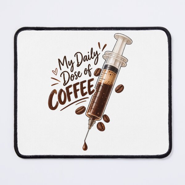 Item preview, My Daily Dose of Coffee Funny Pharmacist coffee syringe design designed and sold by Safa Reda.