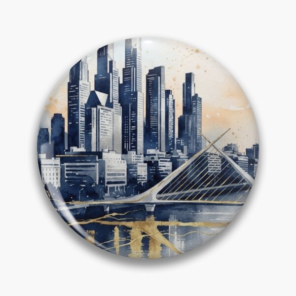 Item preview, Puerto Madero in Watercolor - Argentine Landscapes designed and sold by Esencia Argentina.