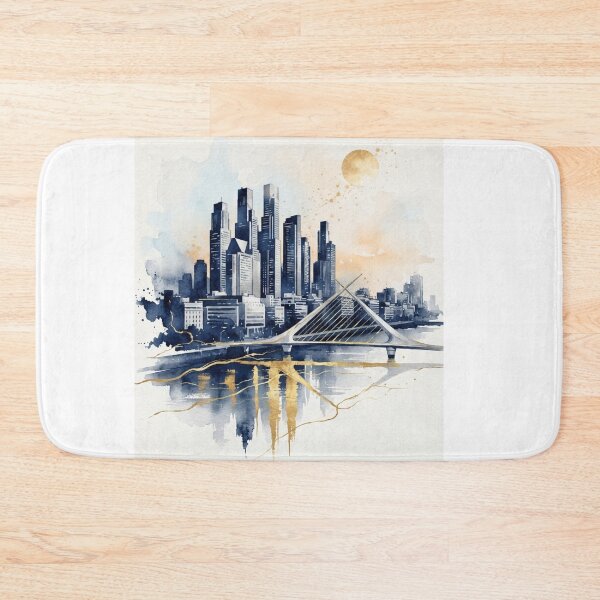 Item preview, Puerto Madero in Watercolor - Argentine Landscapes designed and sold by Esencia Argentina.